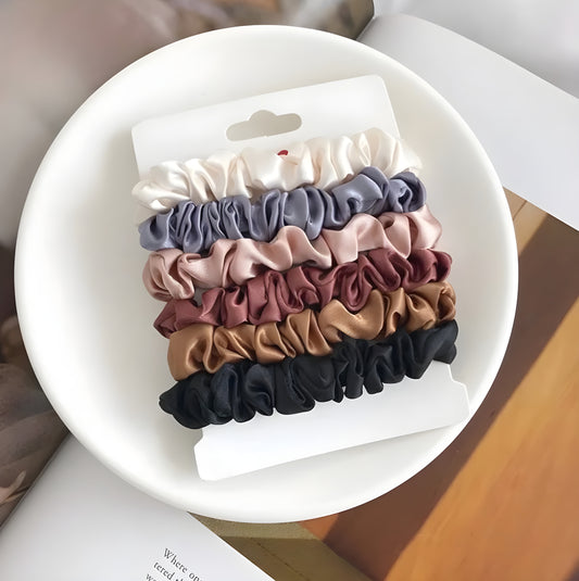6pc Silk Scrunchie
